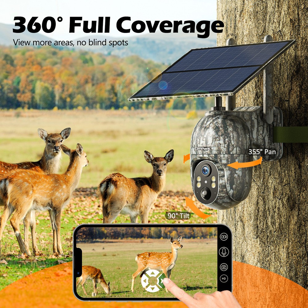 4G LTE Cellular Trail Camera Solar Trail Camera PTZ Cellular Security Camera