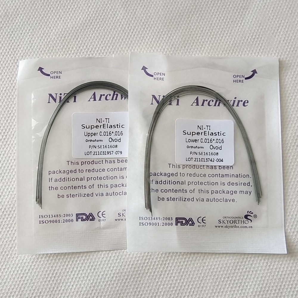 50 Pieces Dental Arch Wire Super Elastics NITI Rectangular Recta Ovoid Arcs