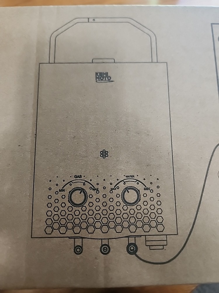 KEMIMOTO Camping Portable Tankless Water Heater with 1.2GPM Pump，5L (H)