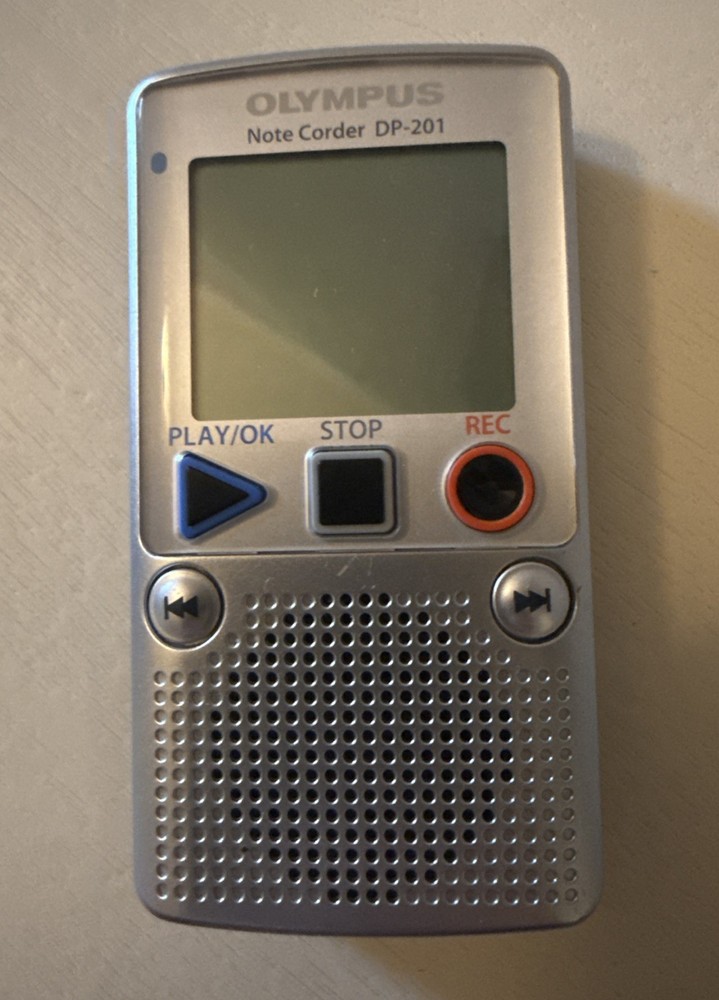 Olympus Note Corder DP-201 Digital Handheld Voice & Record Playback - Working