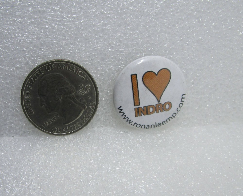 I Love Indro Button Pin