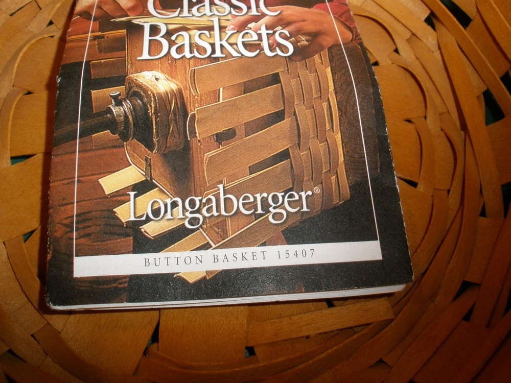 2002 Longaberger Basket Combo Liner, Divided Protector Small Button EUC (LB11)
