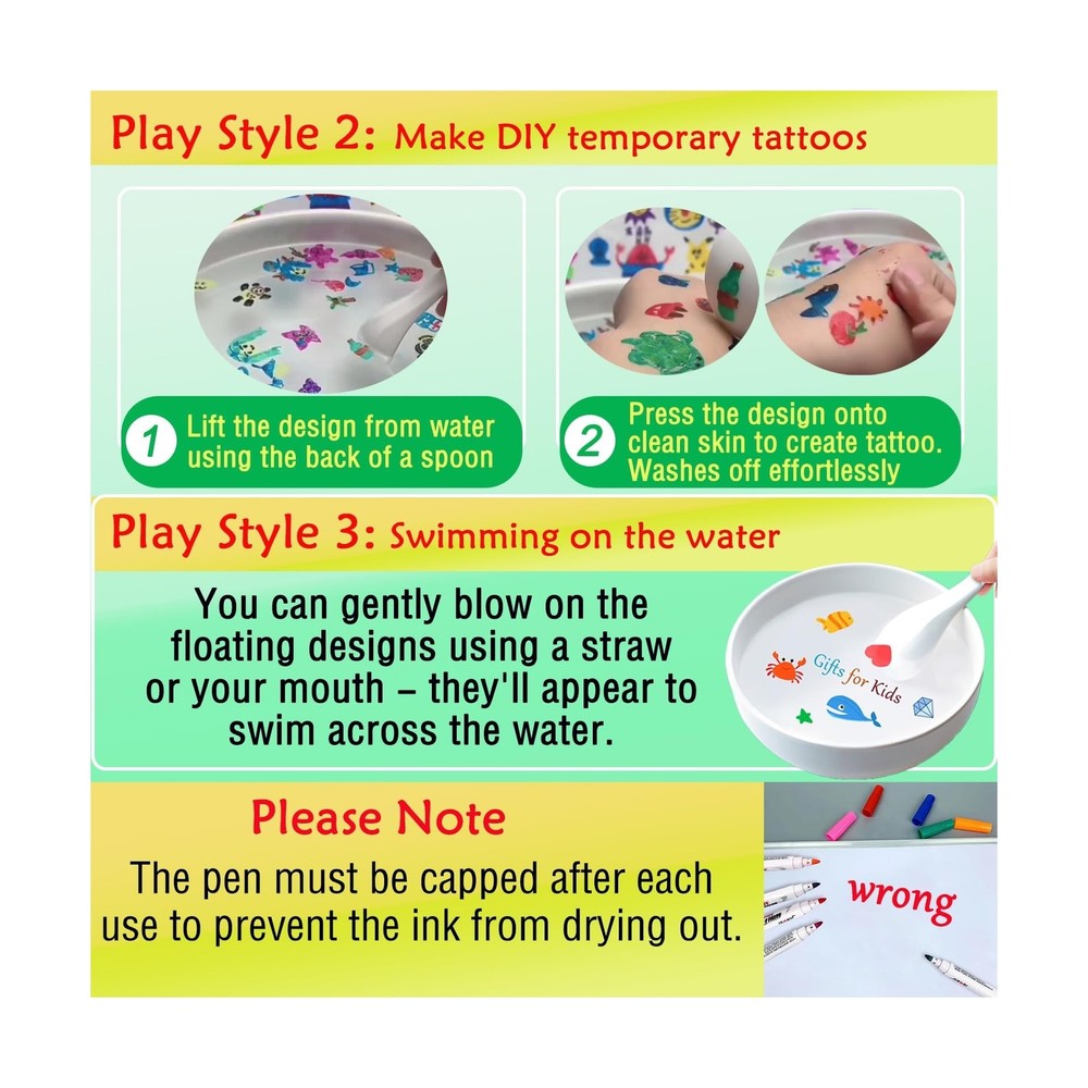 Kiddies Create Magical Floating Drawings Bundle, 12 Colors Magic Dr... Fast Ship
