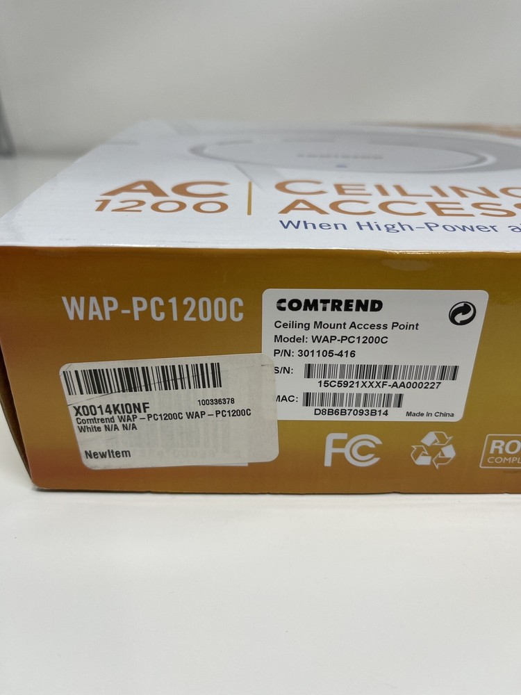 Comtrend WAP-PC1200C AC1200 Wireless Ceiling Access Point High Power