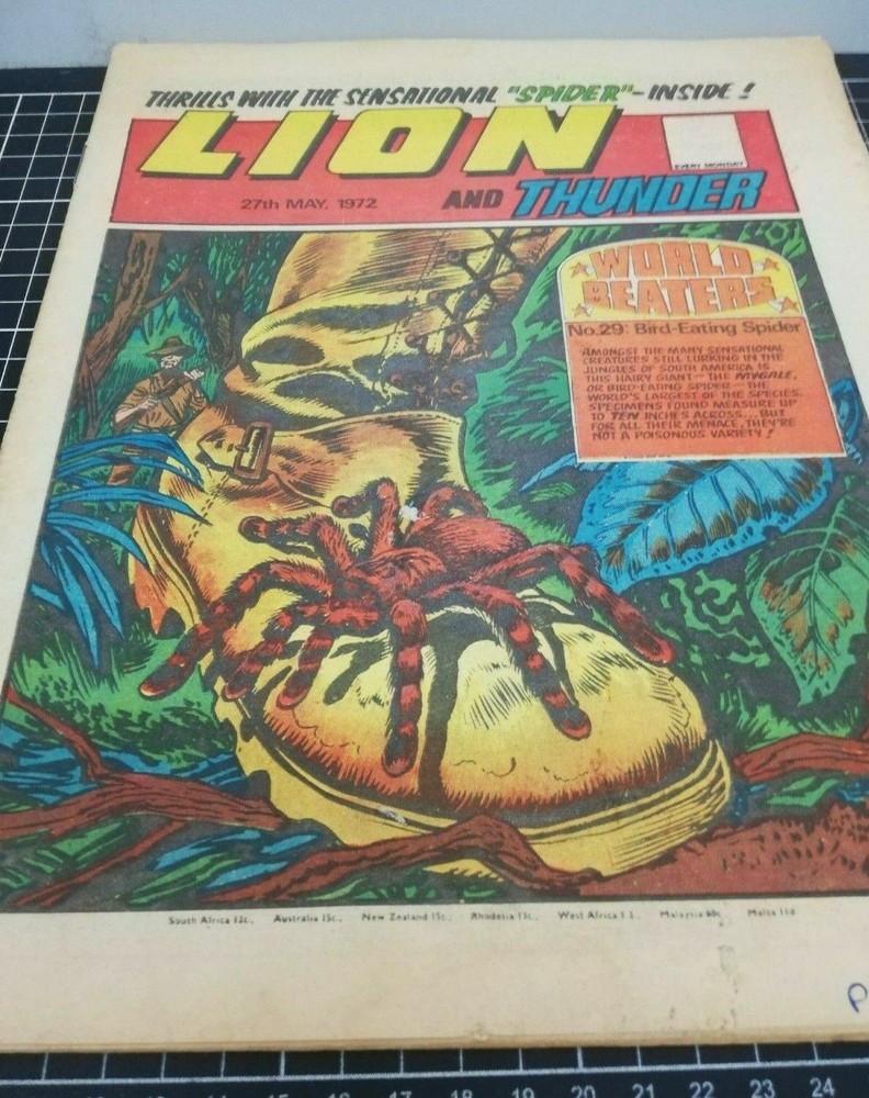 LION AND THUNDER 27TH MAY 1972 FLEETWAY BRITISH WEEKLY COMIC