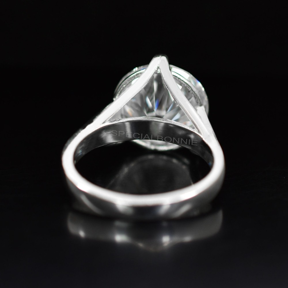 RARE 7.40 Ct Certified White Diamond Solitaire Ring! Free Diamond Studs