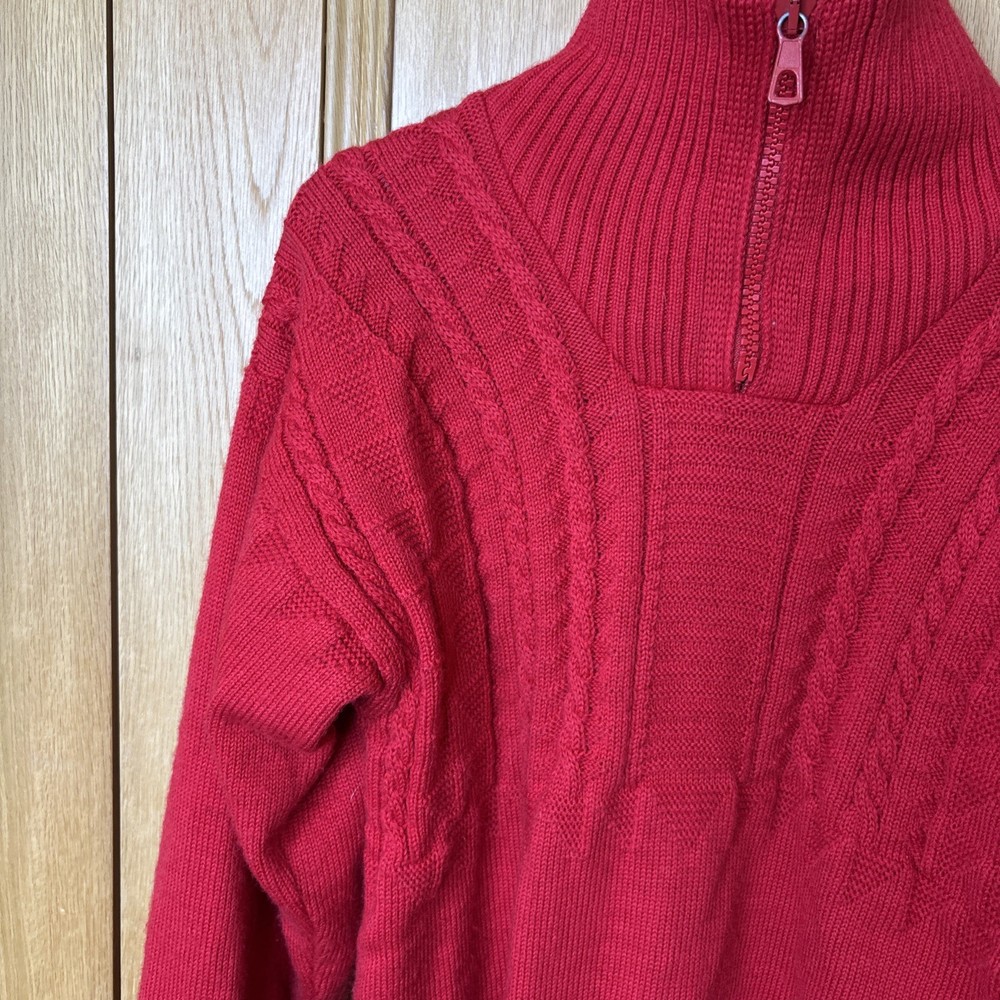 Denbigh Wind Stopper Pullover Mens Medium Blue Popover Golf 100% Wool Jacket