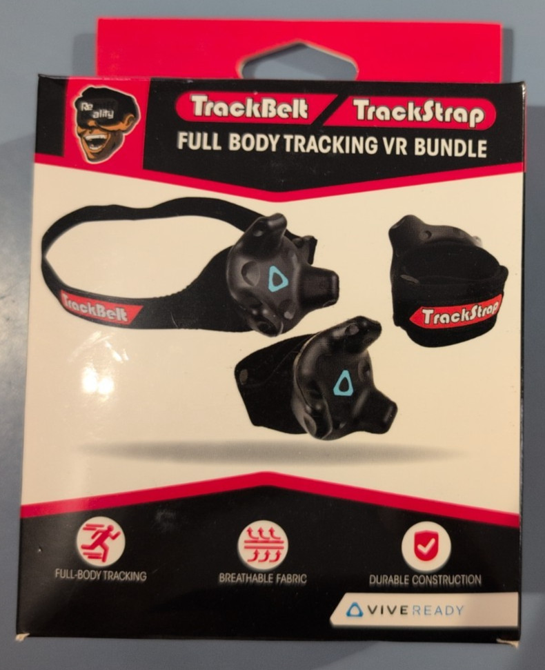 Rebuff TrackBelt & TrackStraps straps + Racket & Paddle for HTC VIVE VR Tracker