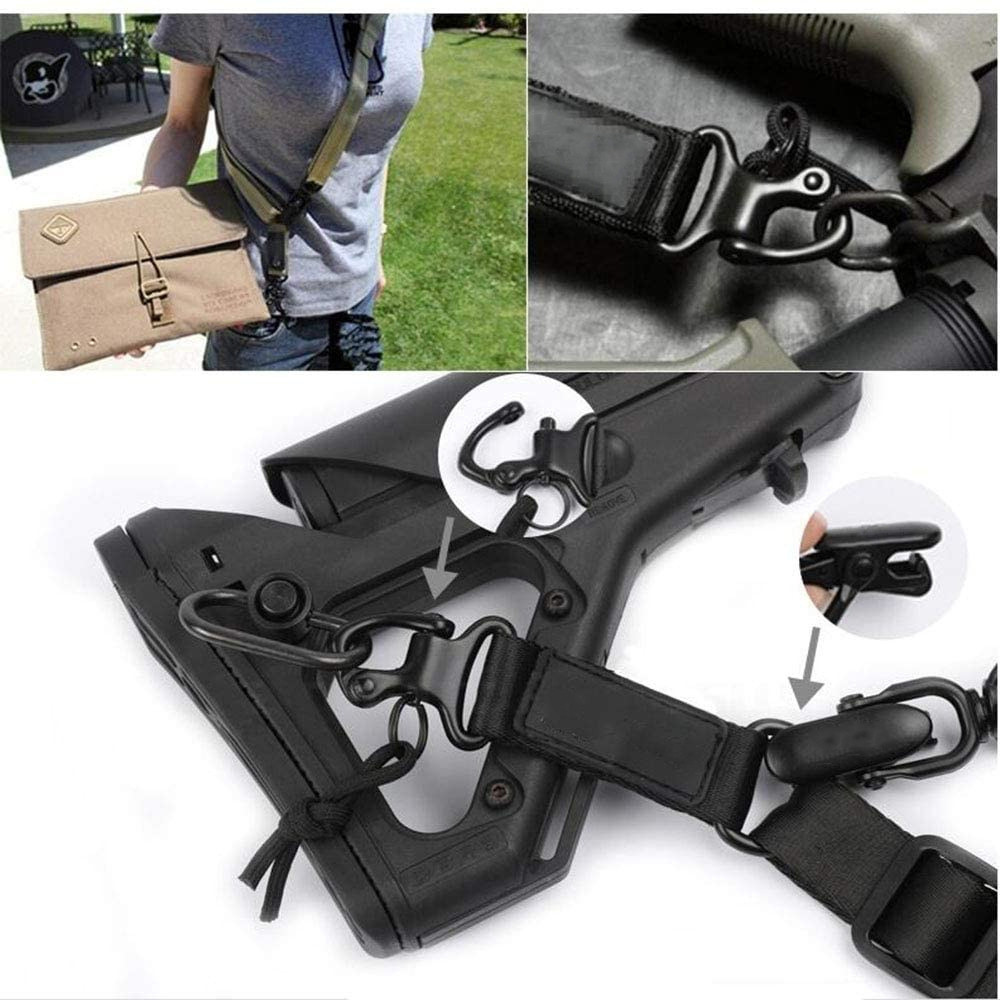 MS2 Tactical Khaki 2 Points Multi-Mission Rifle Sling Gun Strap System Mount Set