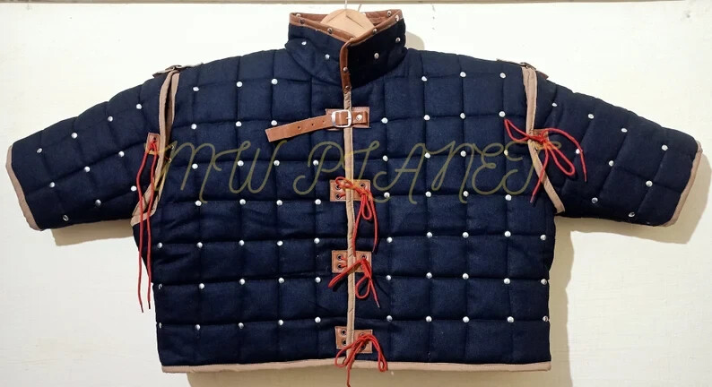 Medeival witcher Thick Padded Gambeson I armor Cosplay jacket armor coat