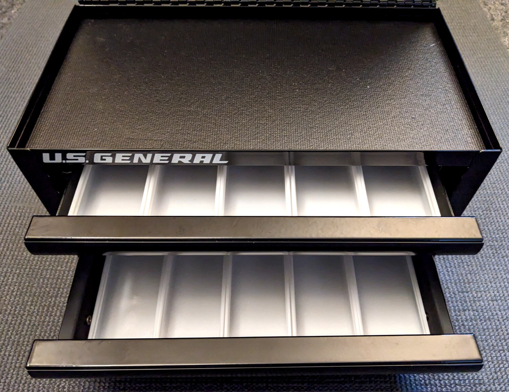 US General Harbor Freight Mini Tool Box Drawer Trays EDC Tool Organizer
