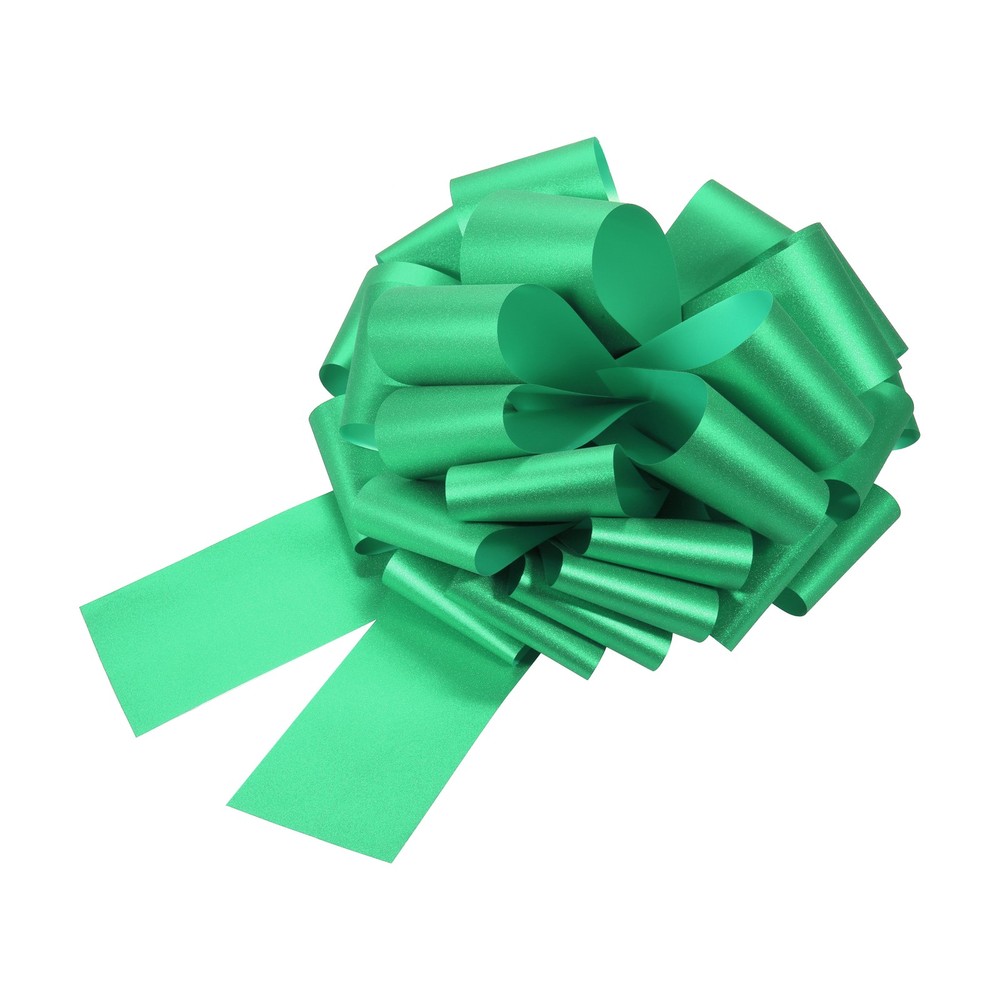 16 Inch Large Pull Bow Gift Wrapping Big Pull Bows Ribbon Green