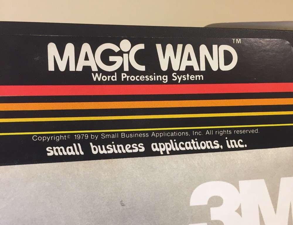 Vintage 1979 MAGIC WAND The Word Processing System 8” Floppy Disk VHTF