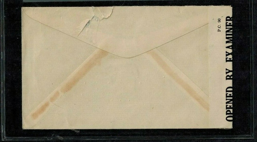 Bermuda WWII Numbered Naval Censor Cover #8168 Bold Type 6e