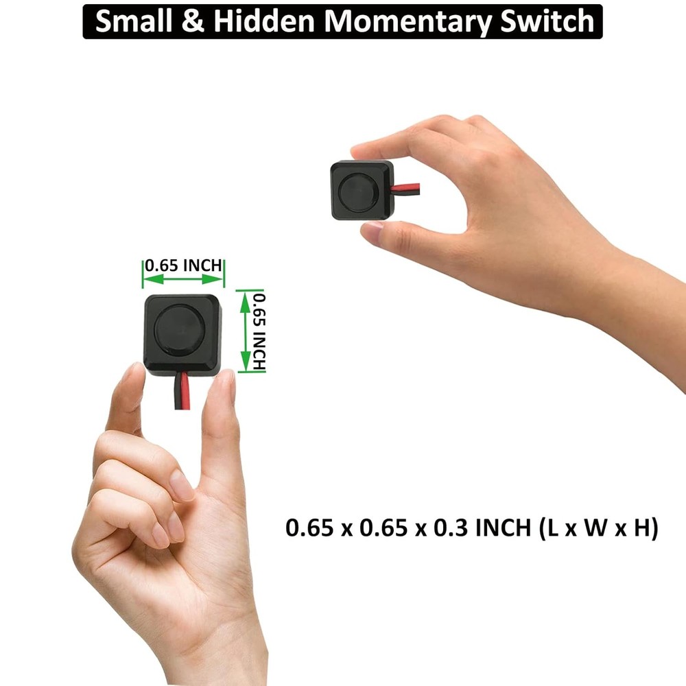 Momentary Push Button Switch 12V 24V Small Switch, 20 Inch...