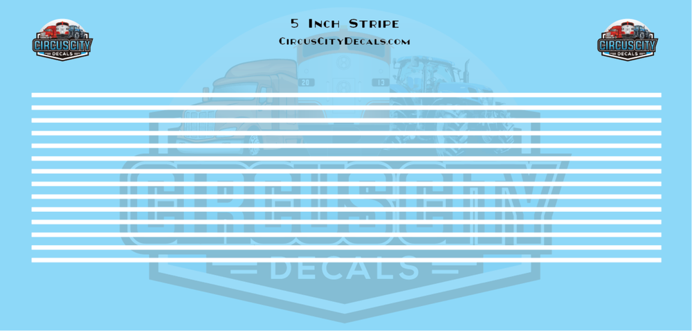 5 Inch White Stripes 1:87 HO Scale