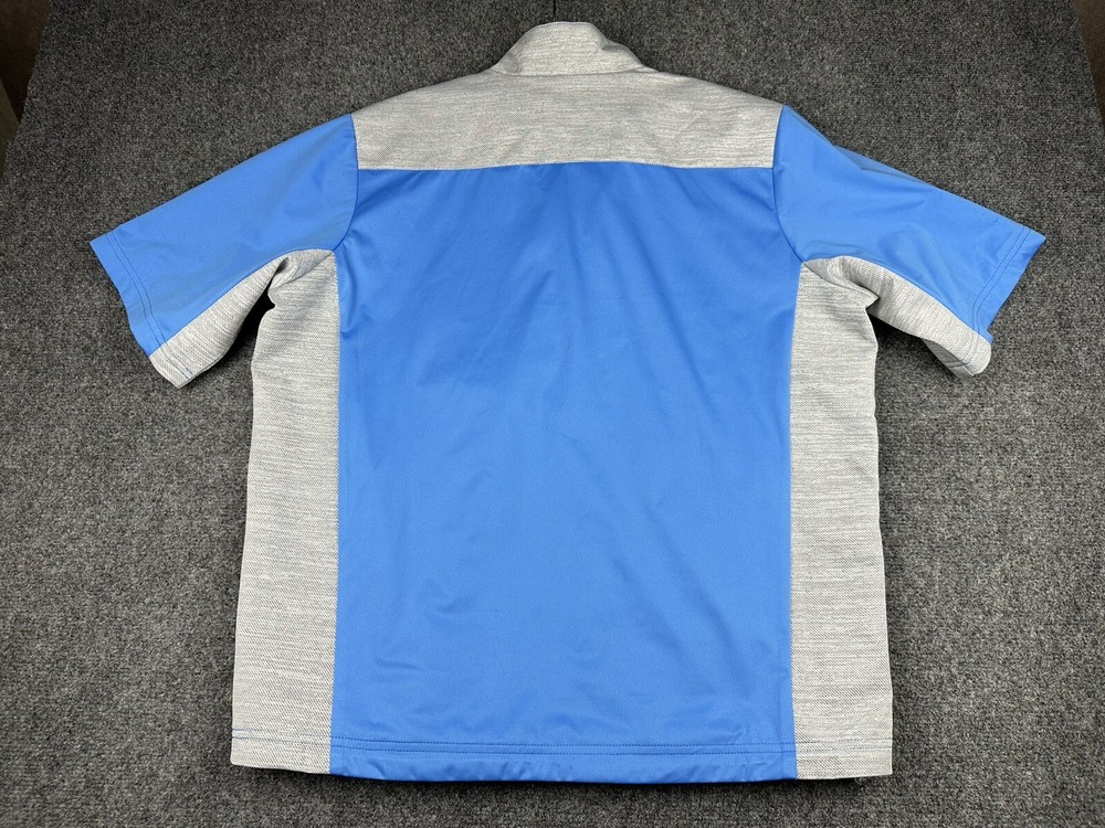 Antigua 1/4 Zip Golf Pullover Trainer Jacket Sz Large Pockets Blue Athletic