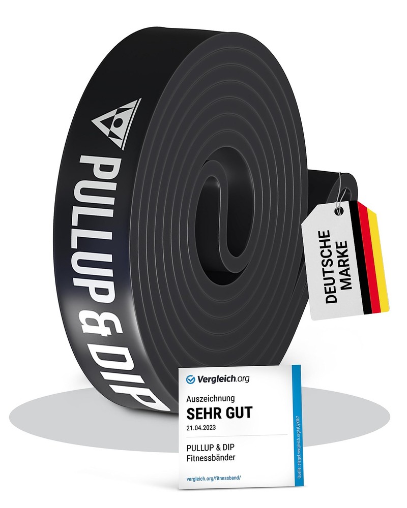 PULLUP & DIP Pull Up Assistance Bands Resistance LIGHT (Black, 15-53 lbs)