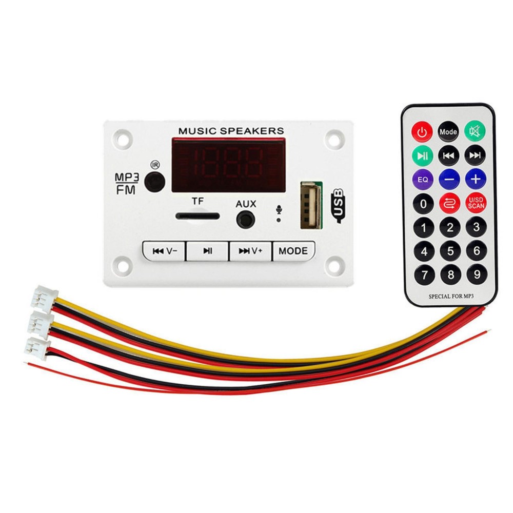 FM Bluetooth Car Audio MP3 Decoder Board Remote Control Wireless TF Card Module