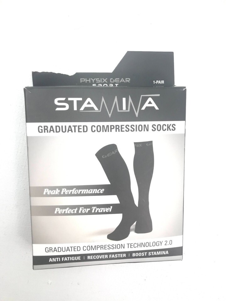 Stamina Men's Graduated Compression Socks HT3 ABlack Size: S/M W