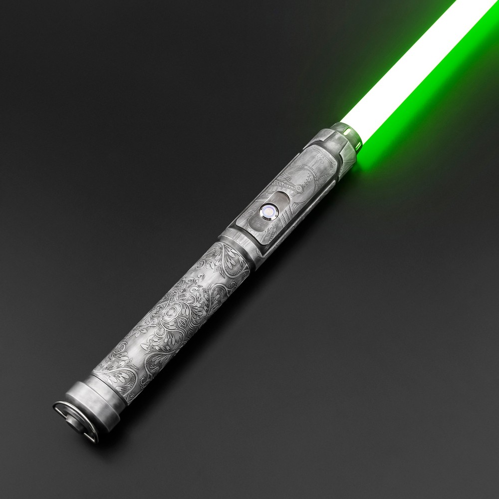 E29 Silver Weathered Proffie Lightsaber Smooth Swing Programmable with SD Card