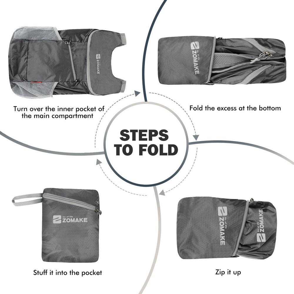 ZOMAKE Lightweight Packable Backpack 14L - Foldable Backpack Small Daypack Hi...