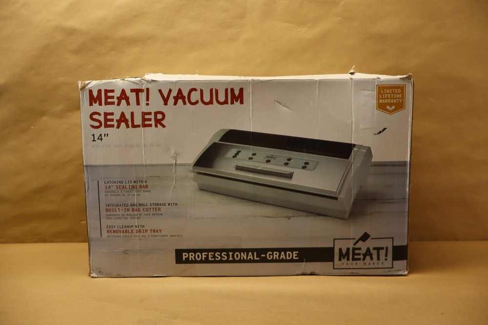 MEAT! Pro 14" Vacuum Sealer Machine w Drip Tray External Open Box