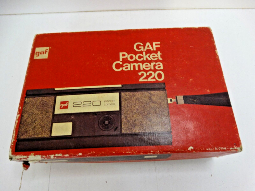 GAF Pocket Camera 220 In Box. Vintage