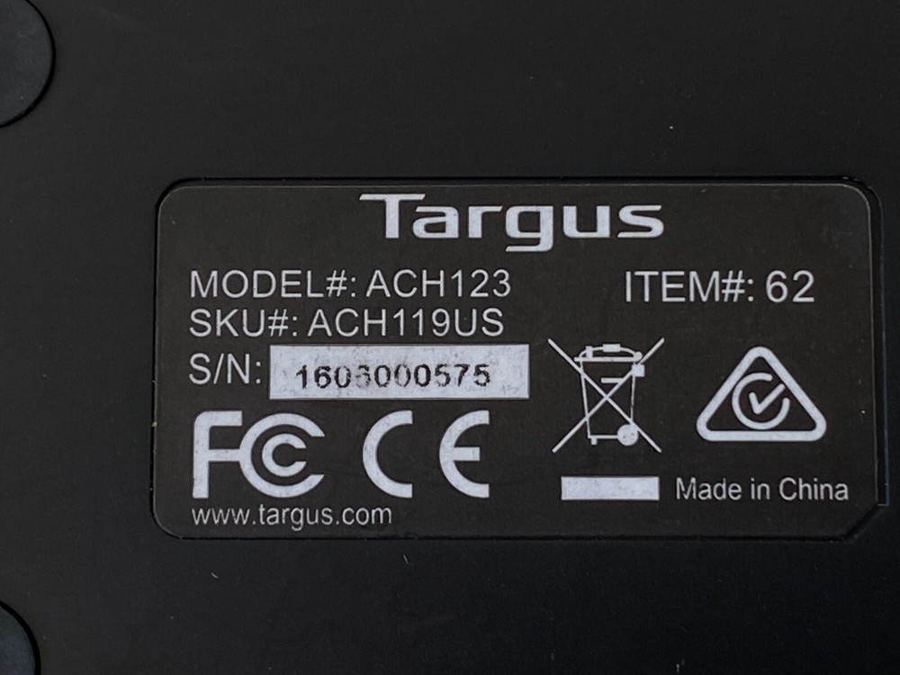 PP20: Targus ACH123 USB Extender - No Power Supply