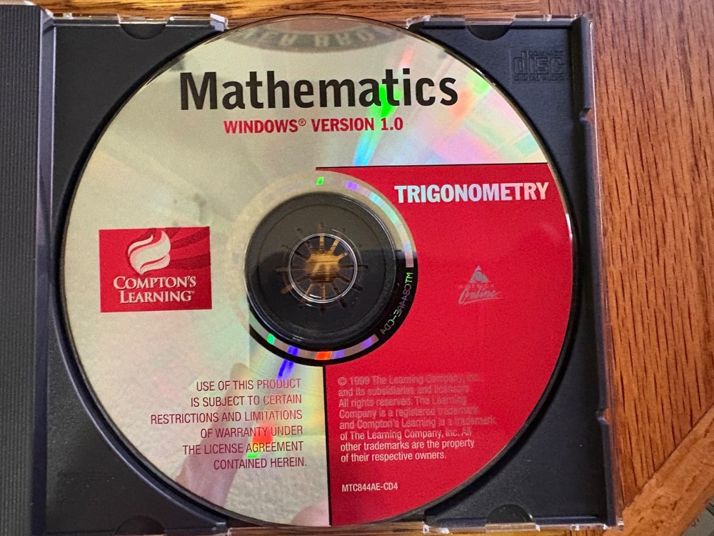 Compton's Learning Mathematics CD Set Windows 3.1/95/98 (1999) Rare