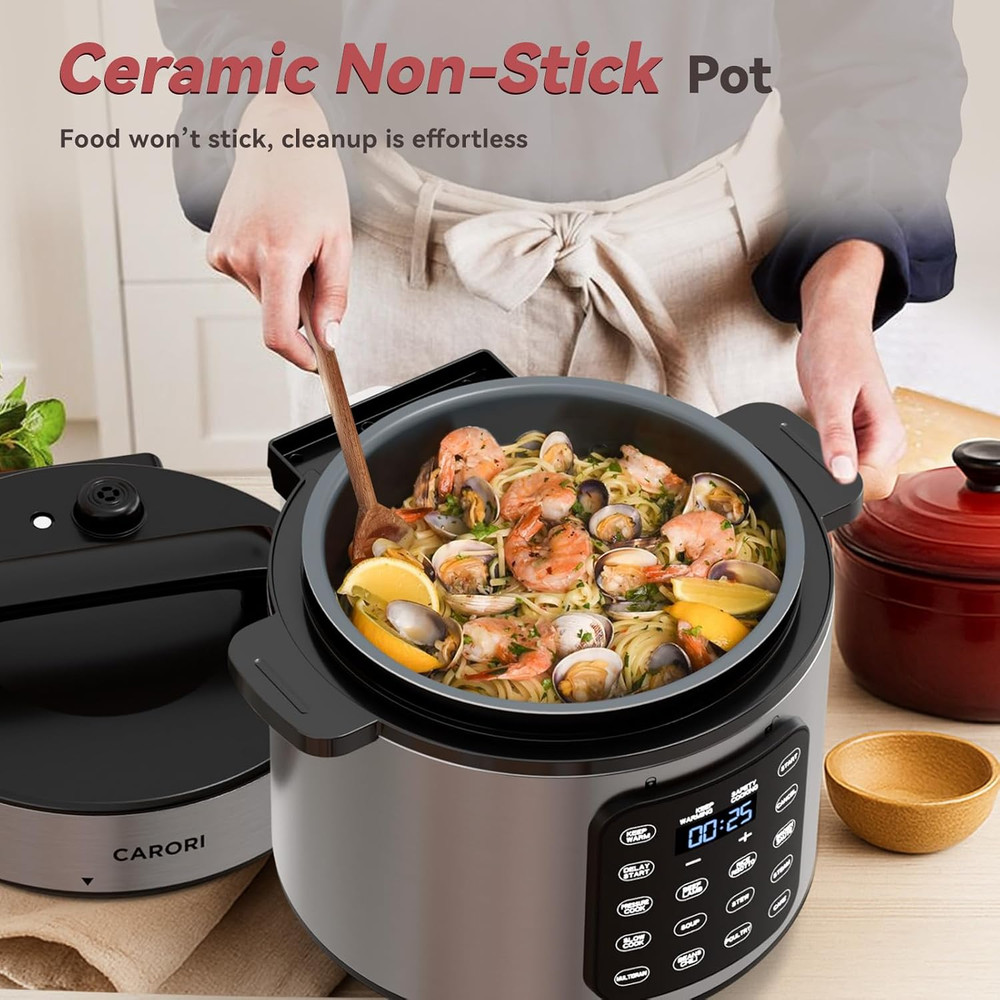 Electric Pressure Cooker 6 Qt, 9 Functions Programmable Instant Pot with IMD Tou