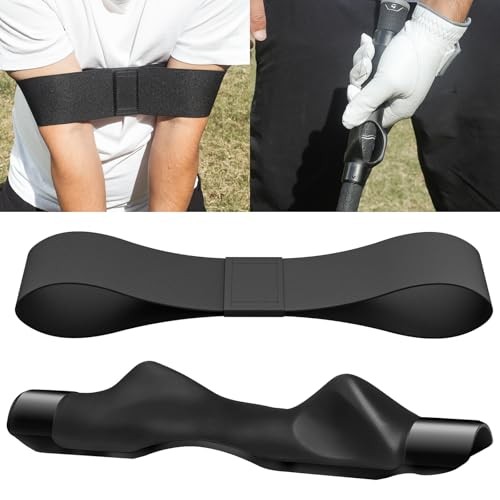 Grip Trainer Attachment & Swing Correcting Arm Band - Ultimate Black Golf