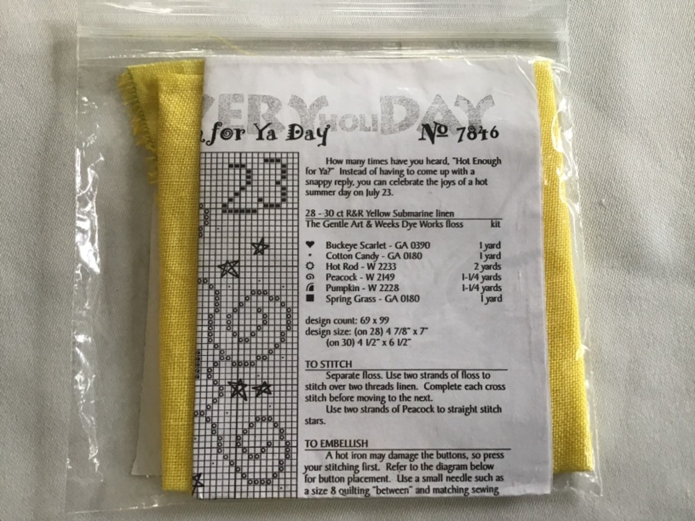 12 ~ Just Another Button Company Months Stitch Every Day ~Pattern Buttons Fabric