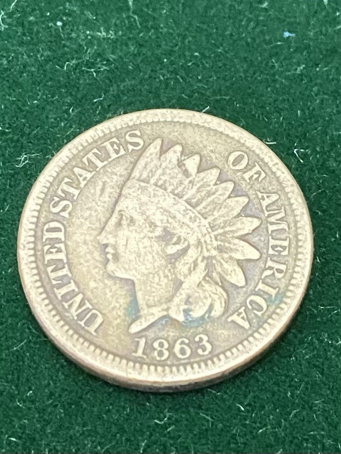 1863 indian head penny