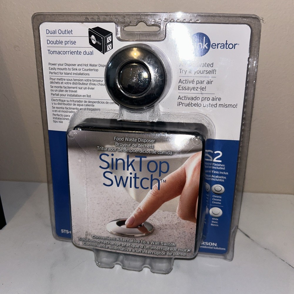 InSinkErator STS00 chrome Garbage Disposal Dual Outlet Sink-Top Air Switch Kit