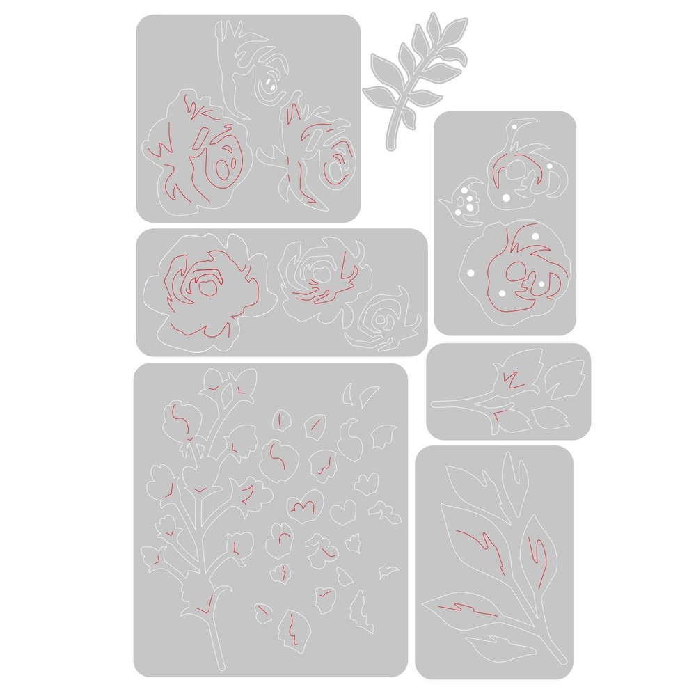 Sizzix "Floral Layers #2" by Jen Long Flower Thinlits Dies- 665083 MSRP $23