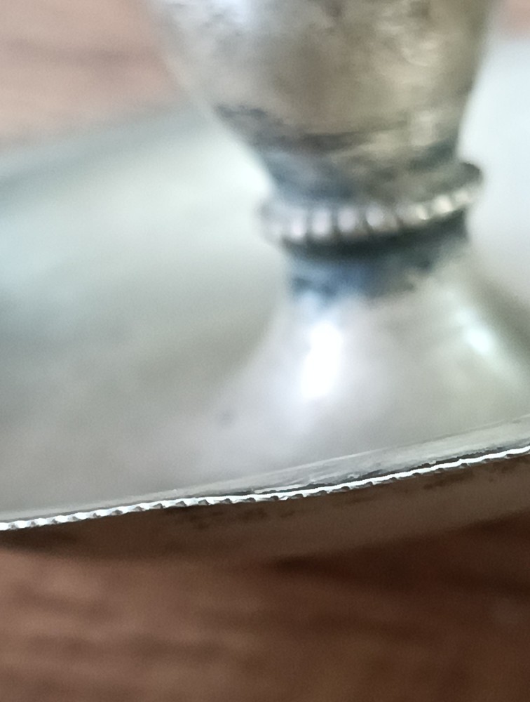 Antique Night Candle Holder In 800 Silver