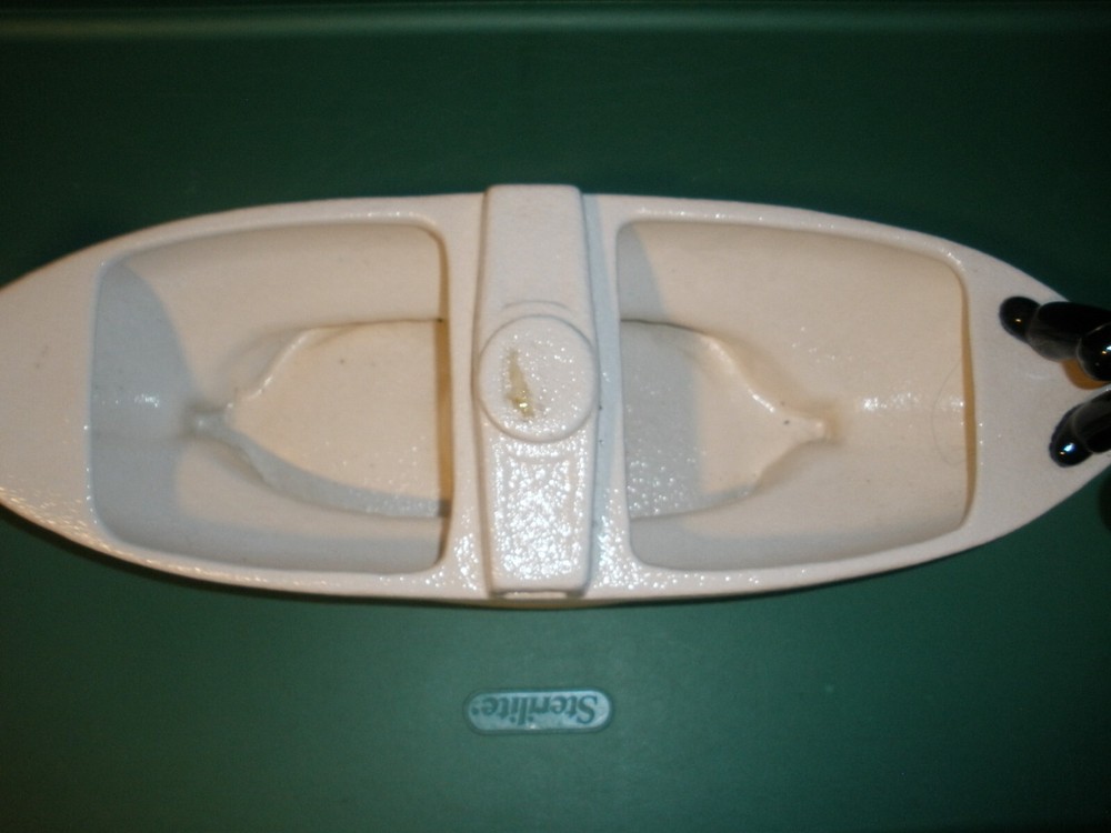 Mid Century Large Gondola Server/Planter w Oarsman (missing oar)