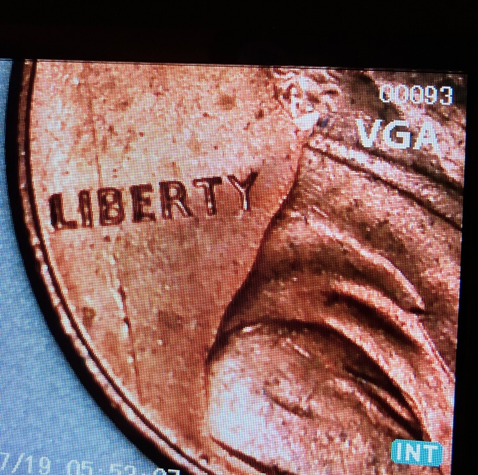1983 Lincoln Cent Die Crack Error Thru Liberty