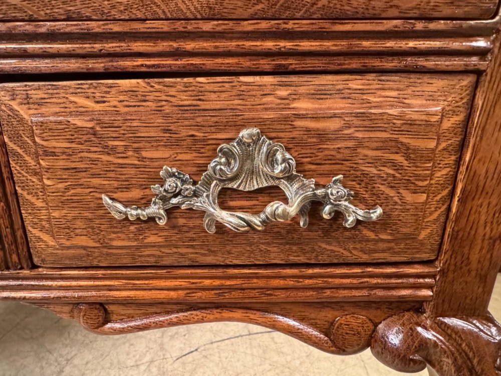 Antique Quarter-Sawn Oak Desk/Library Table