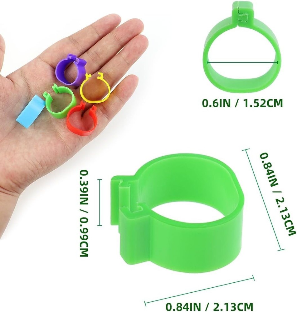 100-Pack Multi-Color Chicken Leg Bands