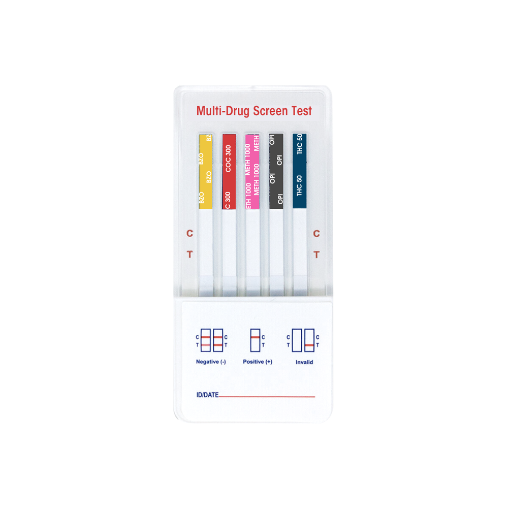 5 Panel (10 Pack) Multi-Drug Screen Test Kit THC/COC/Meth/OPI/BZO