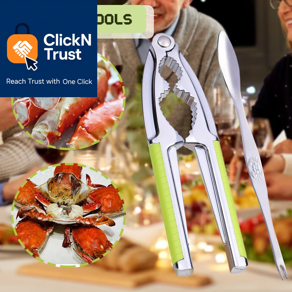 Nut Cracker, Nutcracker, Seafood Tools, Walnut Cracker for 3 Piece Set, Green