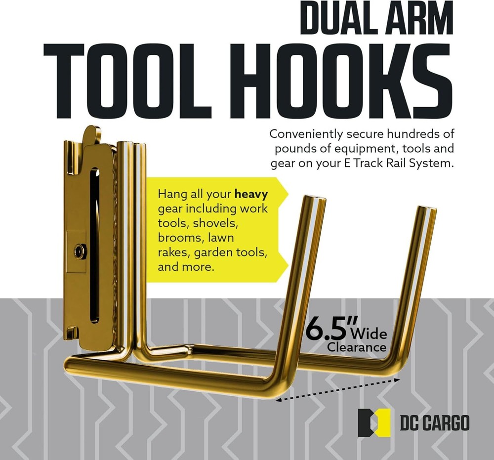 DC Cargo - E Track Tool Hanger Accessories 6.5" Deep () 2 Pack 6.5" Tool hanger