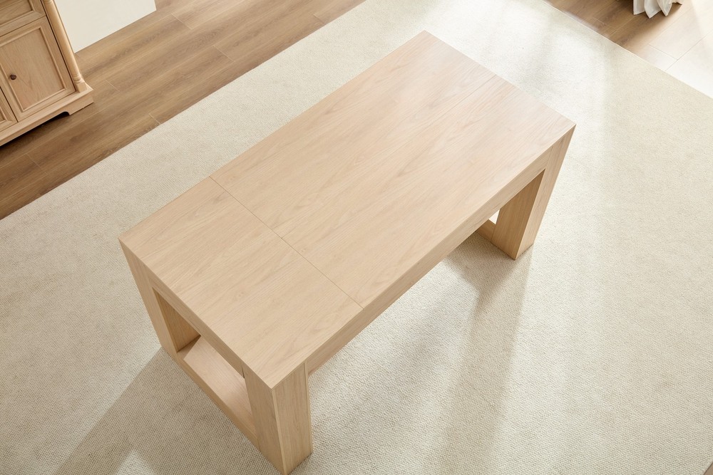 Farmhouse Kitchen Dining Table for 4-6 People, Rectangular Dining Table