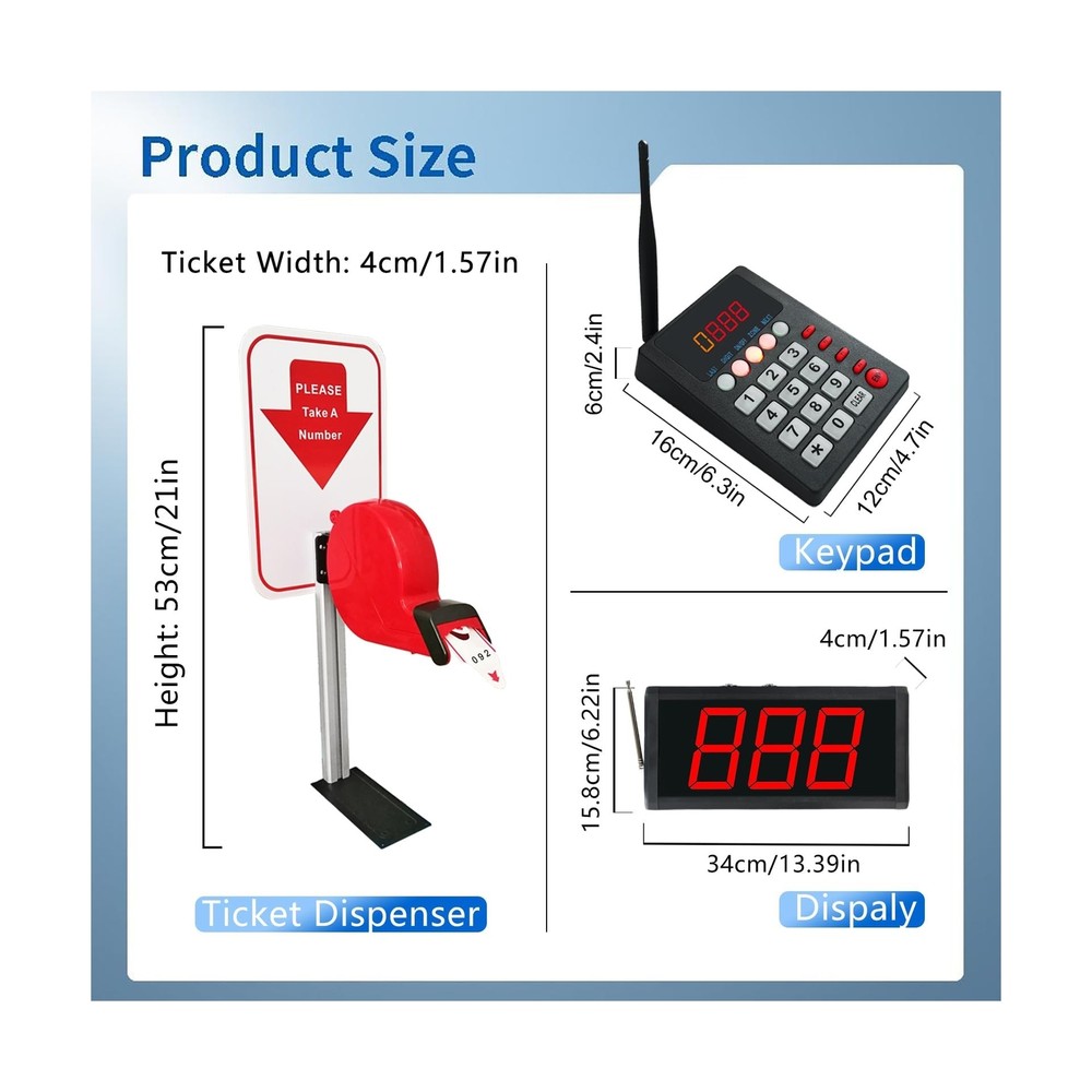 Take a Number System Queue Wireless Calling System Restaurant Calling System ...