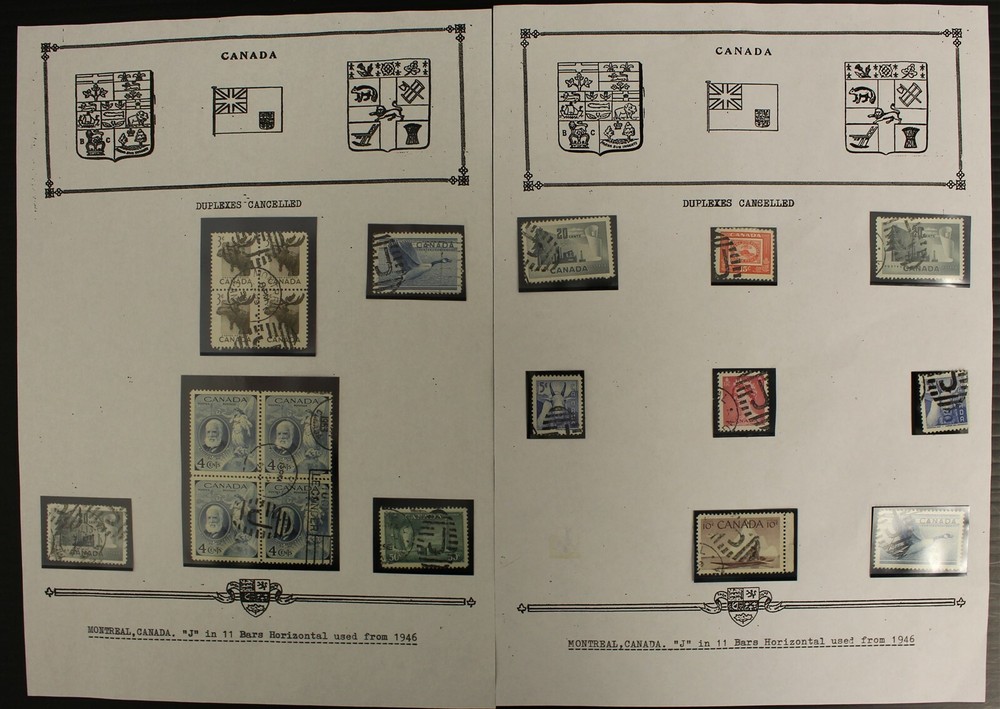 MONTREAL DUPLEX LETTER CANCEL COLLECTION