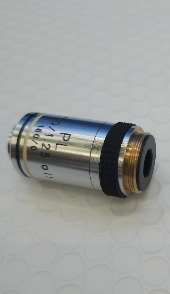 AMSCOPE PL 100X PLAN ACHROMATIC OBJECTIVE FOR METALLURGICAL MICROSCOPES *USED*