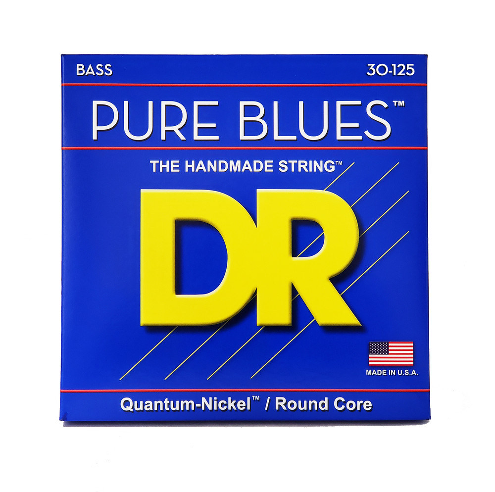 DR Strings PURE BLUES Bass Strings: 6-String Medium 30-125 [PB6-30]