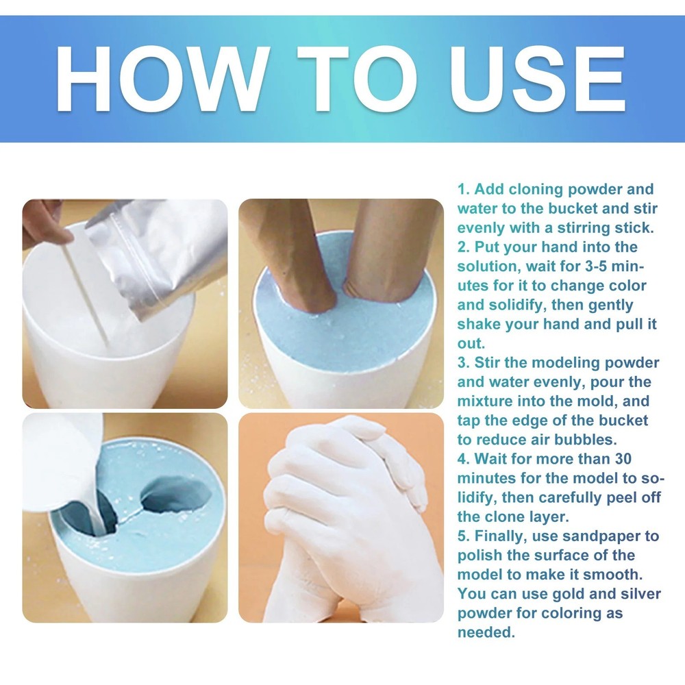 Hand Casting Kit Couples & Keepsake Hand Mold kit Couples for Holiday Activities